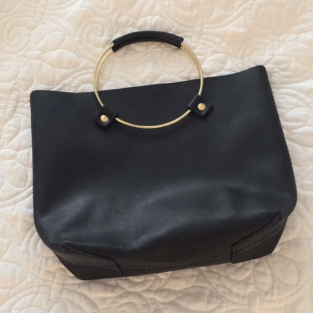 Black leather O-Ring Bag